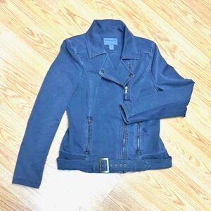 Medium - Anthropologie Marrakech MCMCC Cotton Motorcycle Jacket - gray